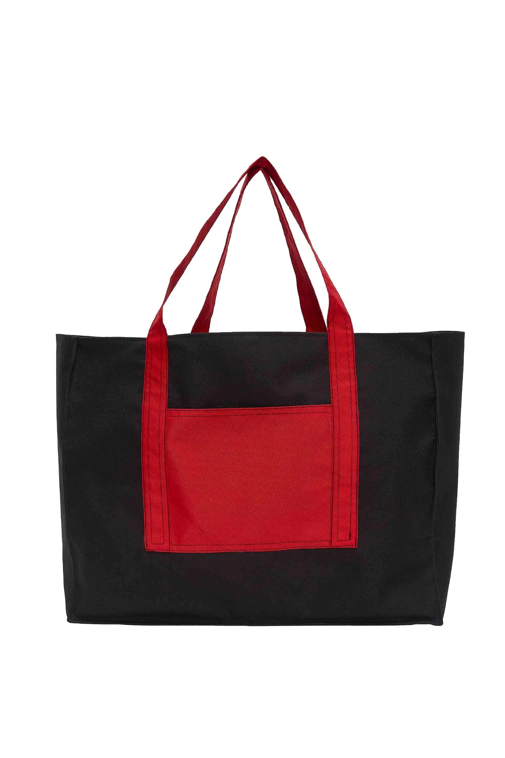 Polyamide Canvas Hand Shoulder Daily Tote Bag with Front Pocket Shopping Bag,C-11