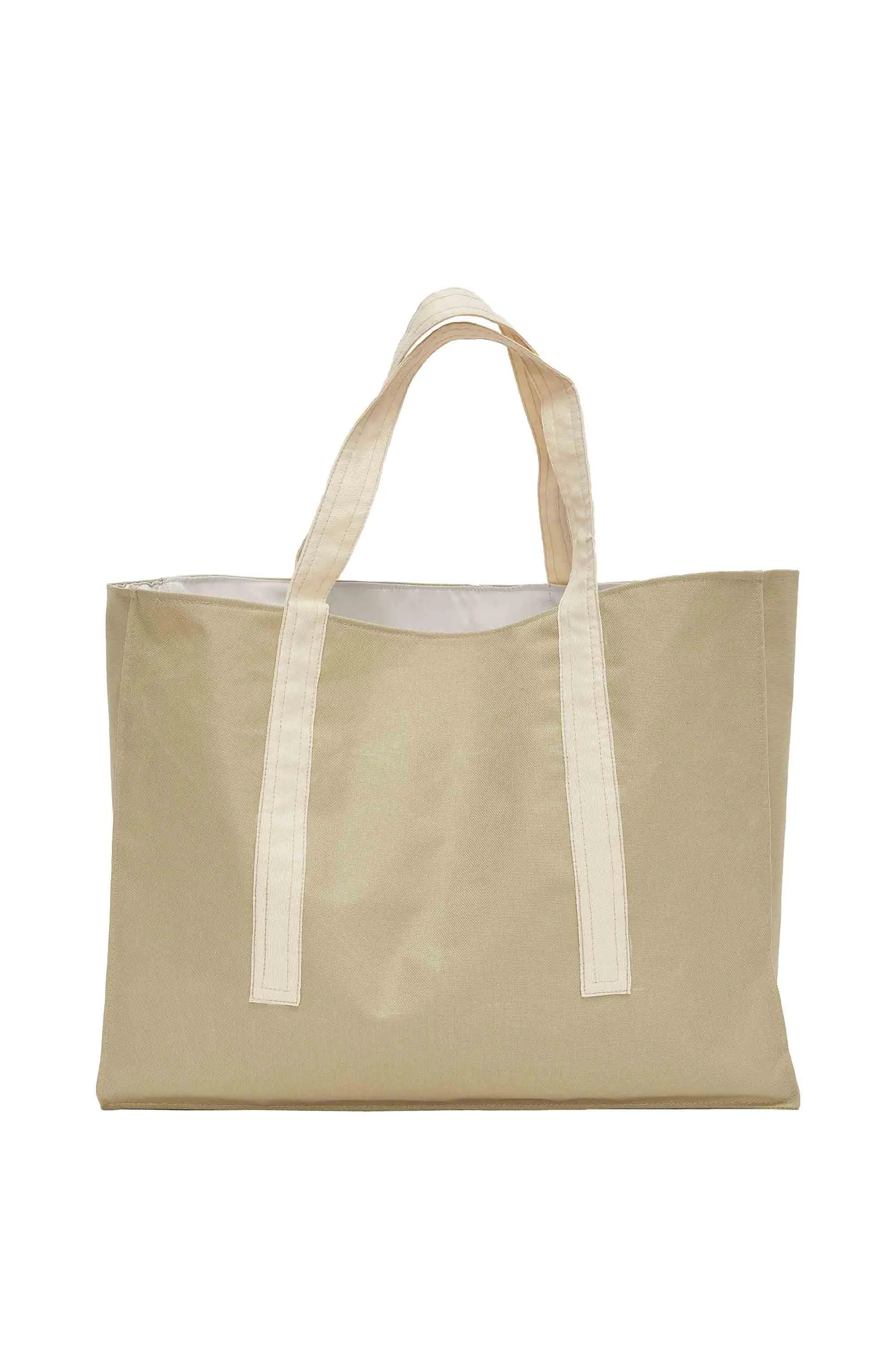 Polyamide Canvas Hand Shoulder Daily Tote Bag with Front Pocket Shopping Bag,C-11