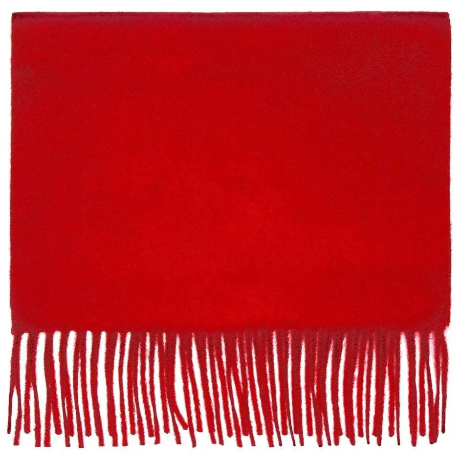 Pure Cashmere Scarf -Scarlet Red