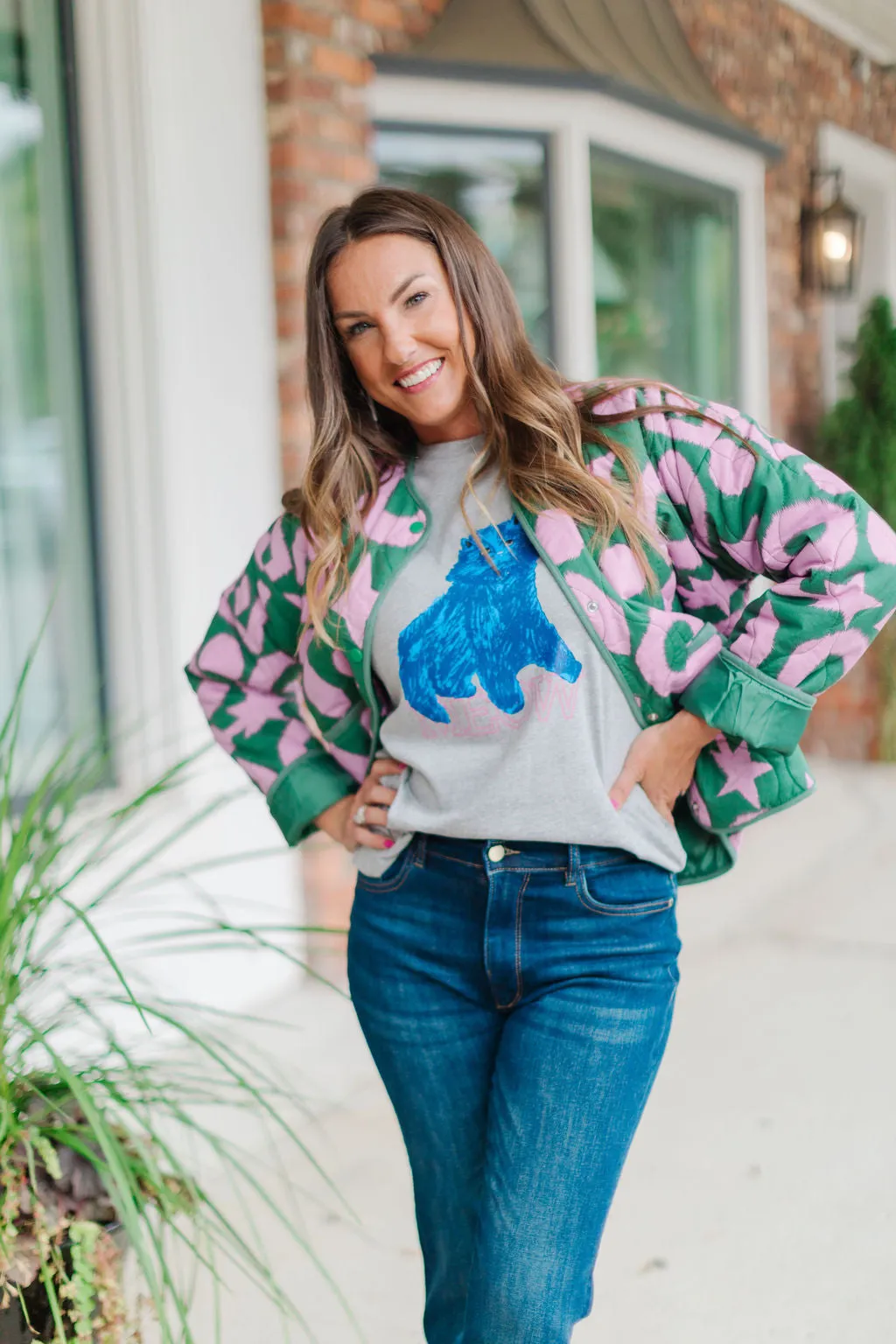 Quilted Print Jacket