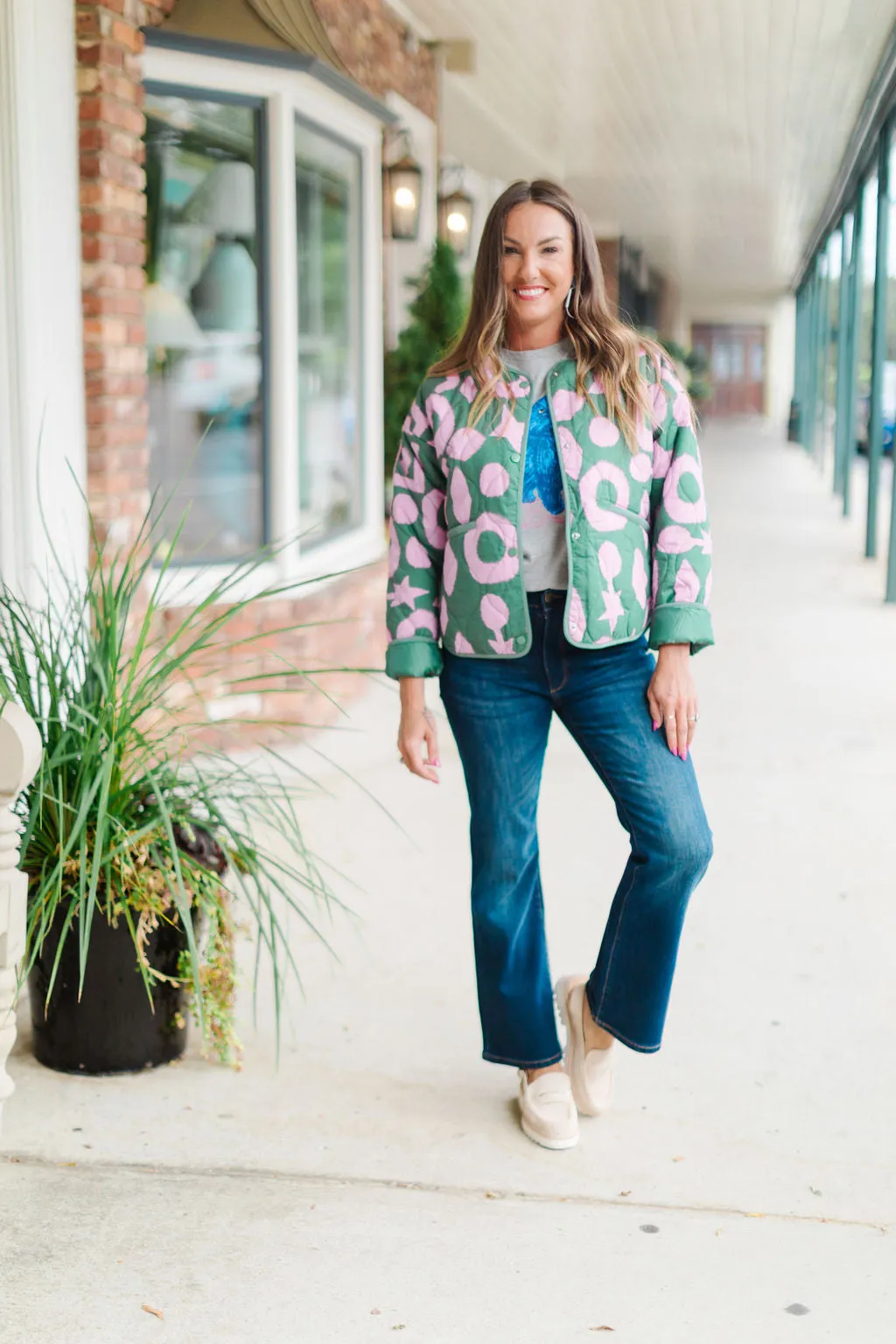 Quilted Print Jacket