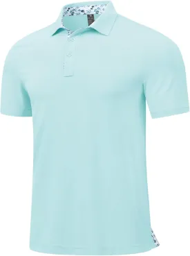 Rdruko Mens Polo Shirts Short Sleeve Dry Fit Moisture Wicking Sports Golf Tennis T-Shirt