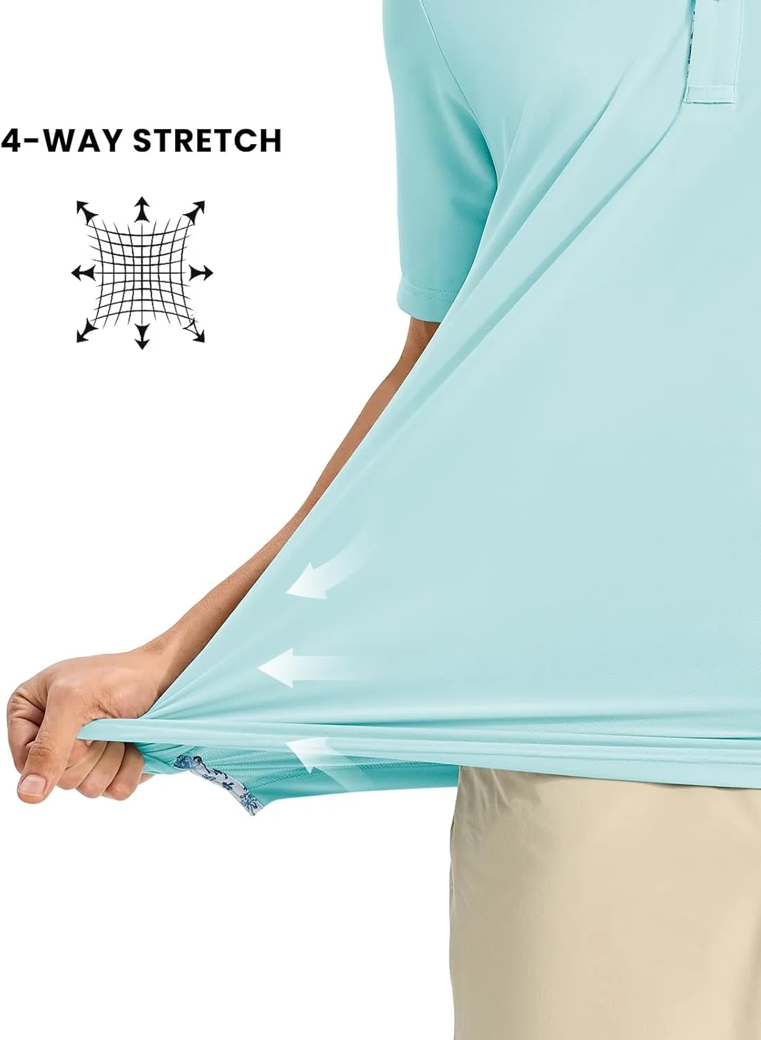 Rdruko Mens Polo Shirts Short Sleeve Dry Fit Moisture Wicking Sports Golf Tennis T-Shirt