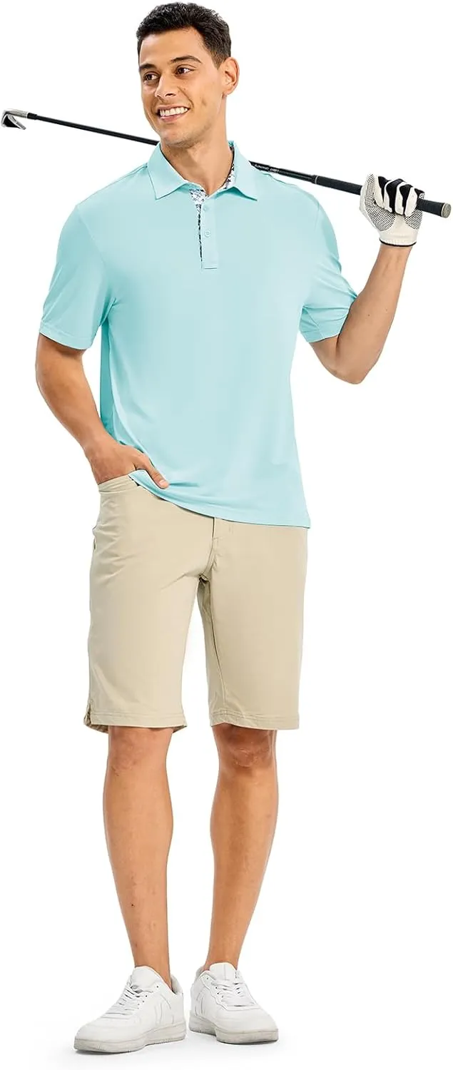 Rdruko Mens Polo Shirts Short Sleeve Dry Fit Moisture Wicking Sports Golf Tennis T-Shirt