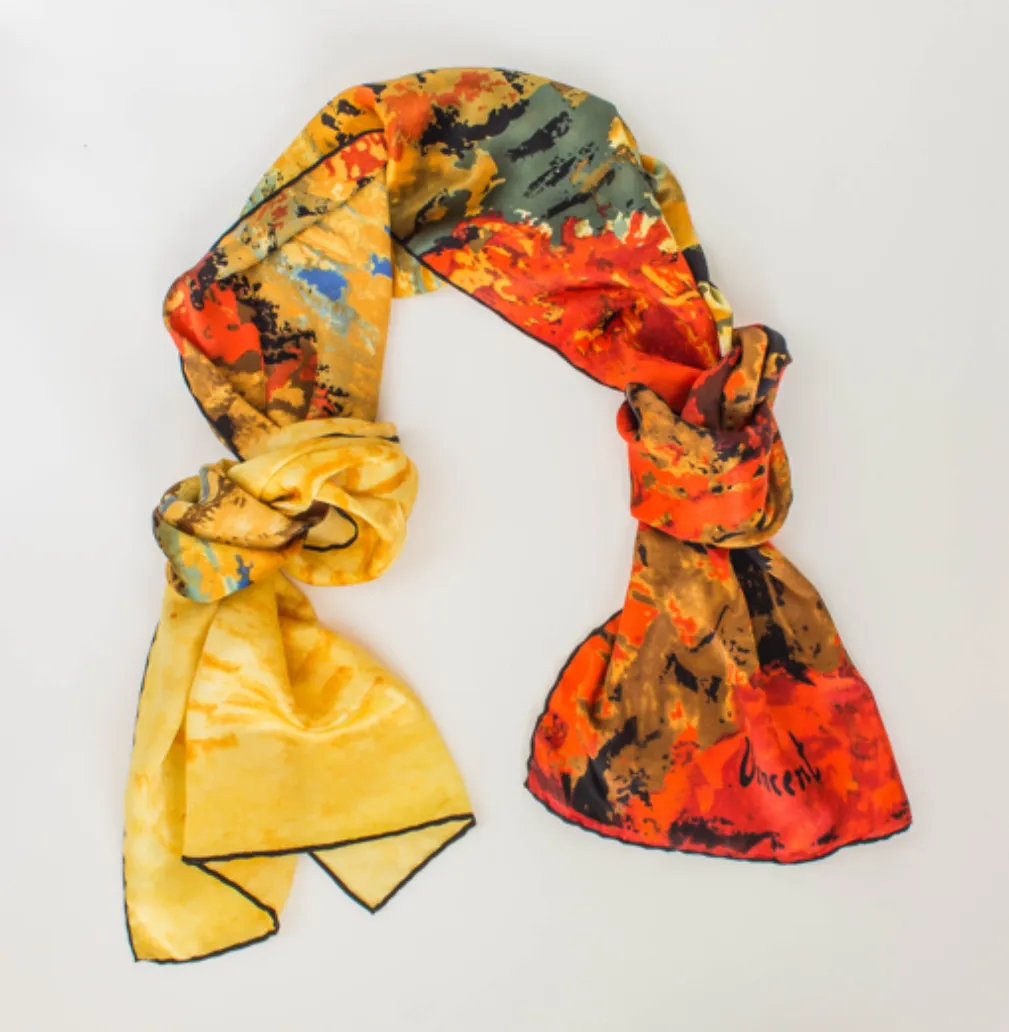 Red Vineyards at Arles, Scarf