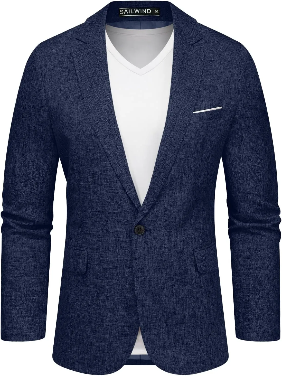 Sailwind Men's Casual Blazer Jackets Lightweight One Button Sports Coats Suit