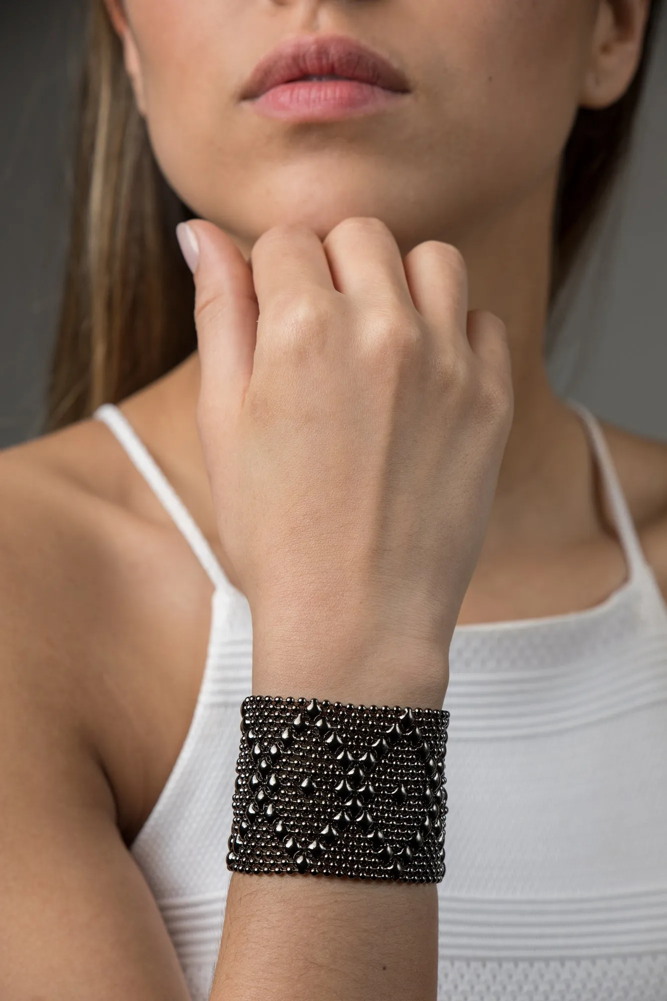 SG Liquid Metal B10-BLK Black Chrome Finish Bracelet by Sergio Gutierrez