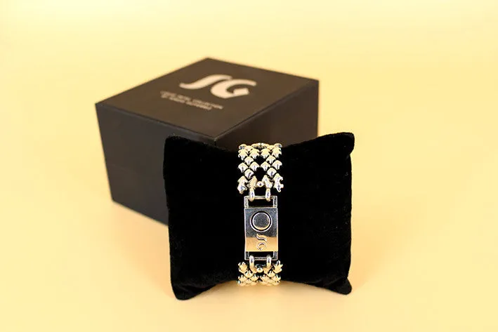 SG Liquid Metal TB41 AS – Antique Silver Finish – Bracelet by Sergio Gutierrez