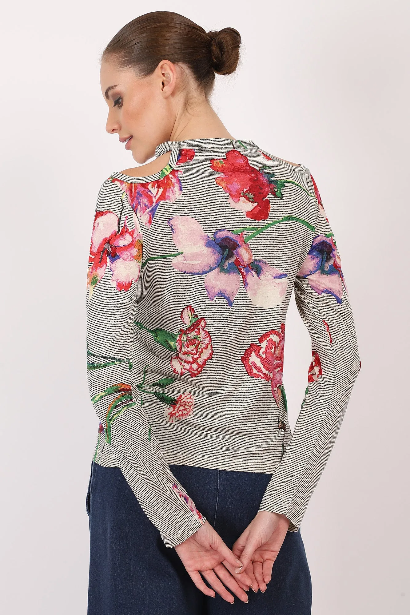 Silk - Line Contour Floral Top