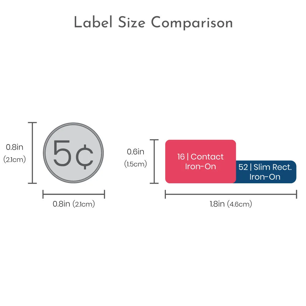 Soccer Iron-On Clothing Labels Pack