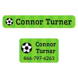 Soccer Iron-On Clothing Labels Pack