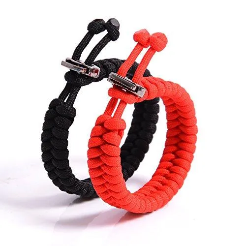 Solid Paracord Bracelet 2 Pieces Set