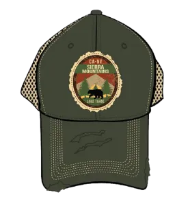 Souvenir Ball Cap Getaway Patch, Navy, Khaki, Green, Lake Tahoe