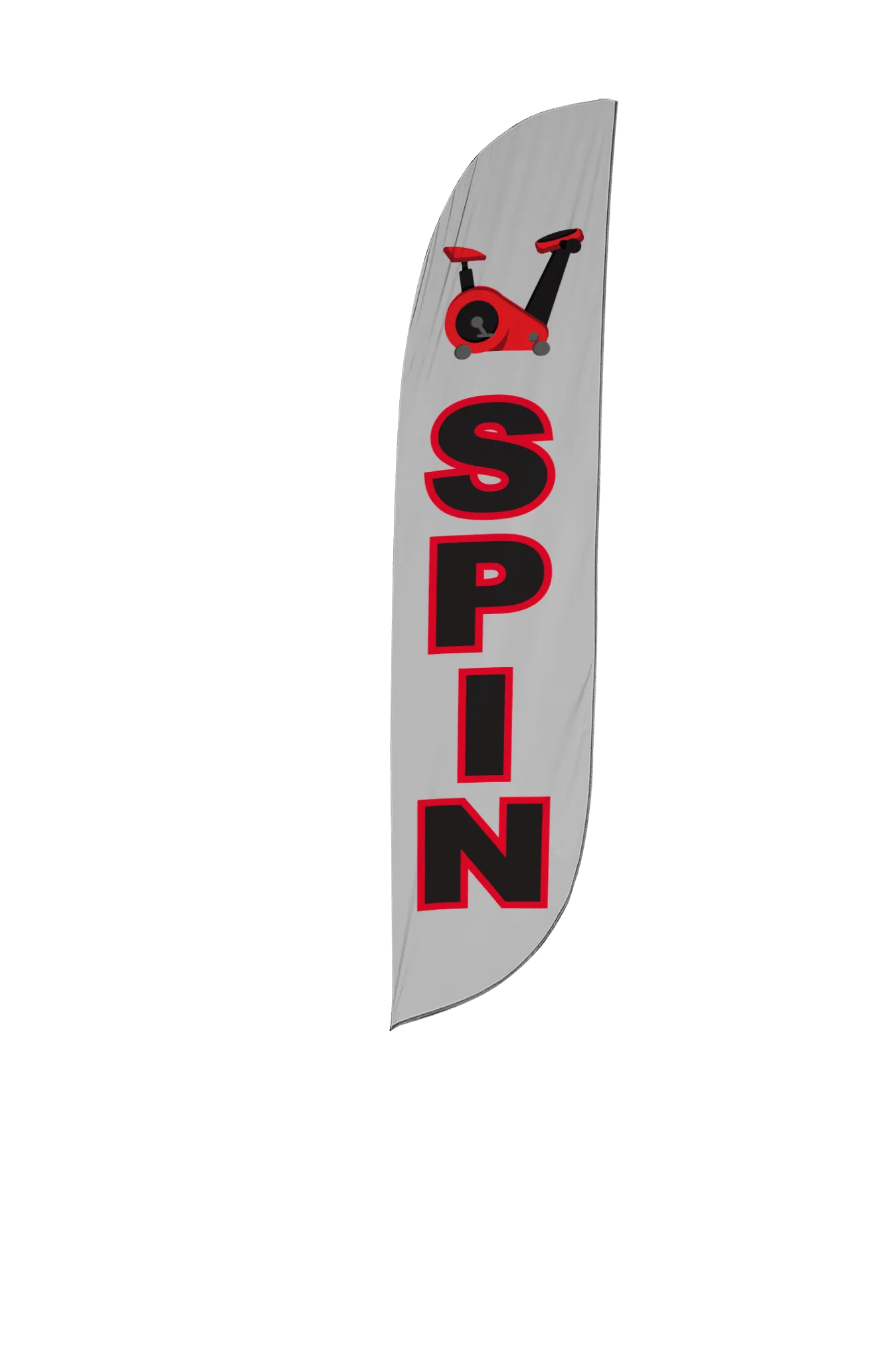 Spin Feather Flag Grey