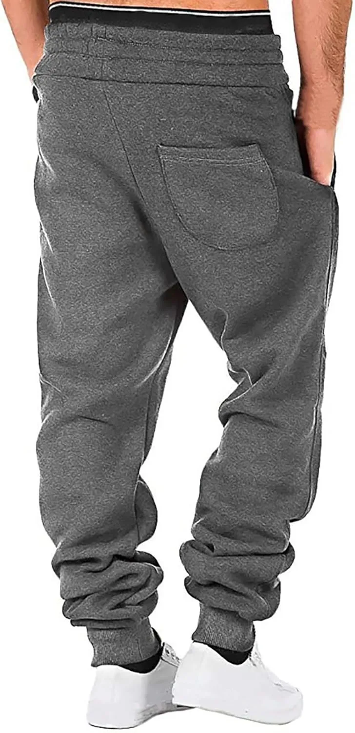 Sweatpants for Men Stretch Fashion Track Gym Sweatpant Elastic Waist Drawstring Slim Fit Cargo Joggers Sports Pants