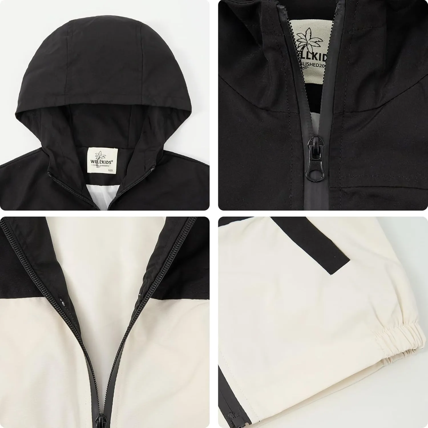 Volunboy Toddler Boys Windbreaker Casual Outerwear Kids Lightweight Zip Hooded Jacket Baby Cute Dust Coat