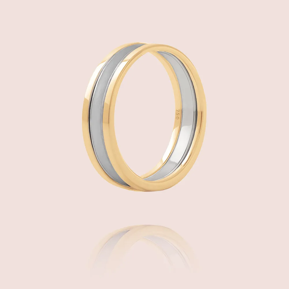 We Ring | Yellow Gold Gray Lacquer
