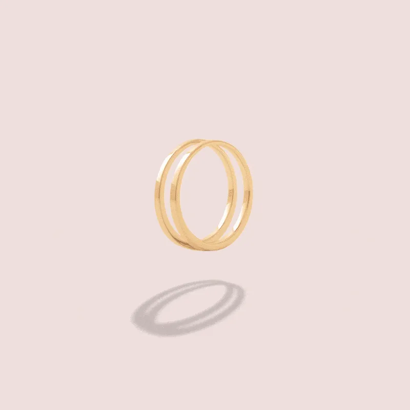 We Ring | Yellow Gold Gray Lacquer