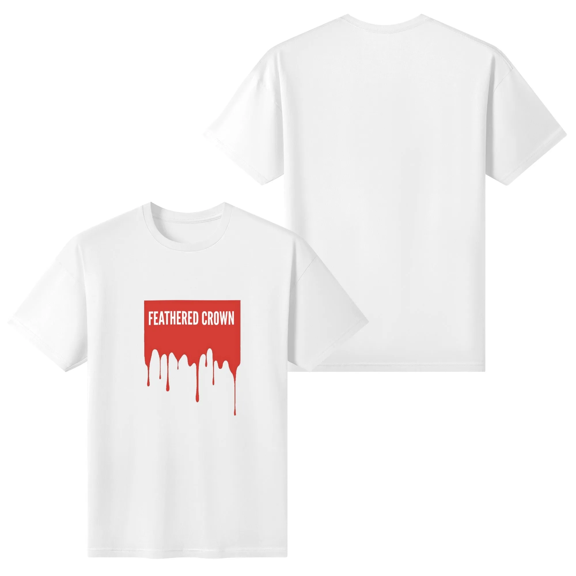 Women's Cotton Drip Banner Front Printing T Shirt