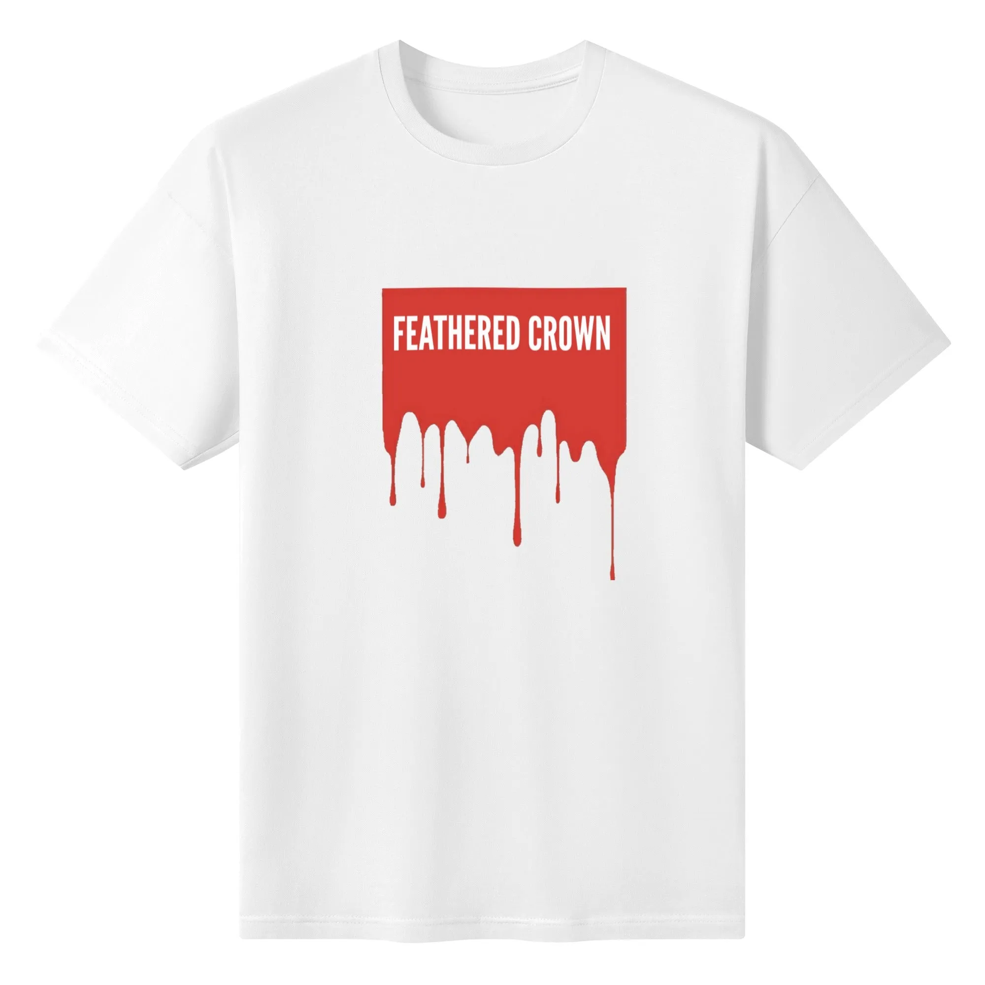 Women's Cotton Drip Banner Front Printing T Shirt