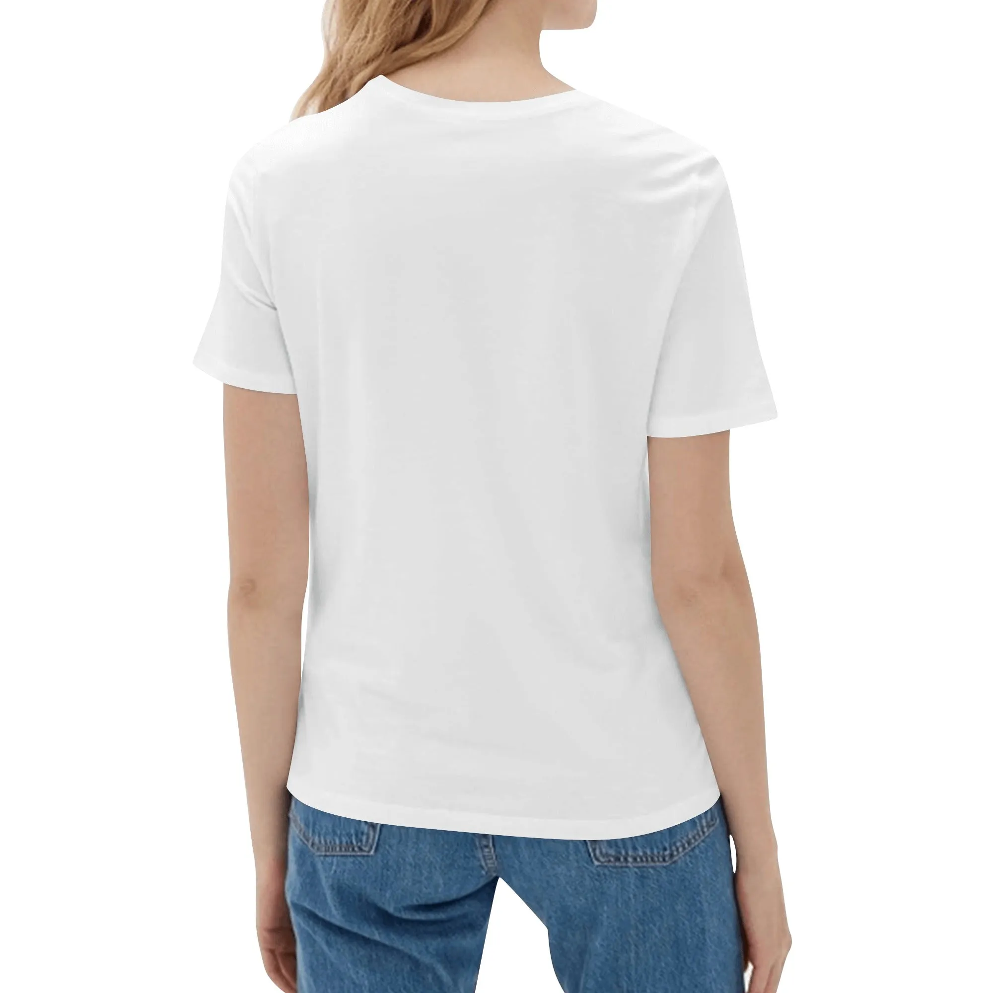 Women's Cotton Drip Banner Front Printing T Shirt