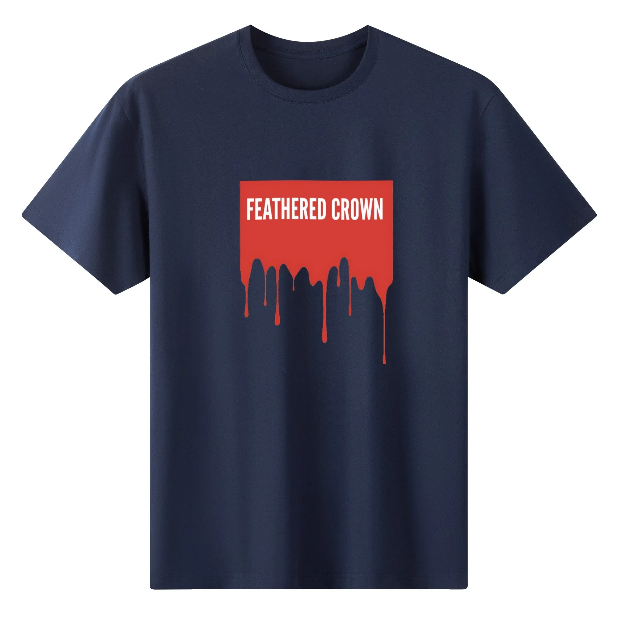 Women's Cotton Drip Banner Front Printing T Shirt