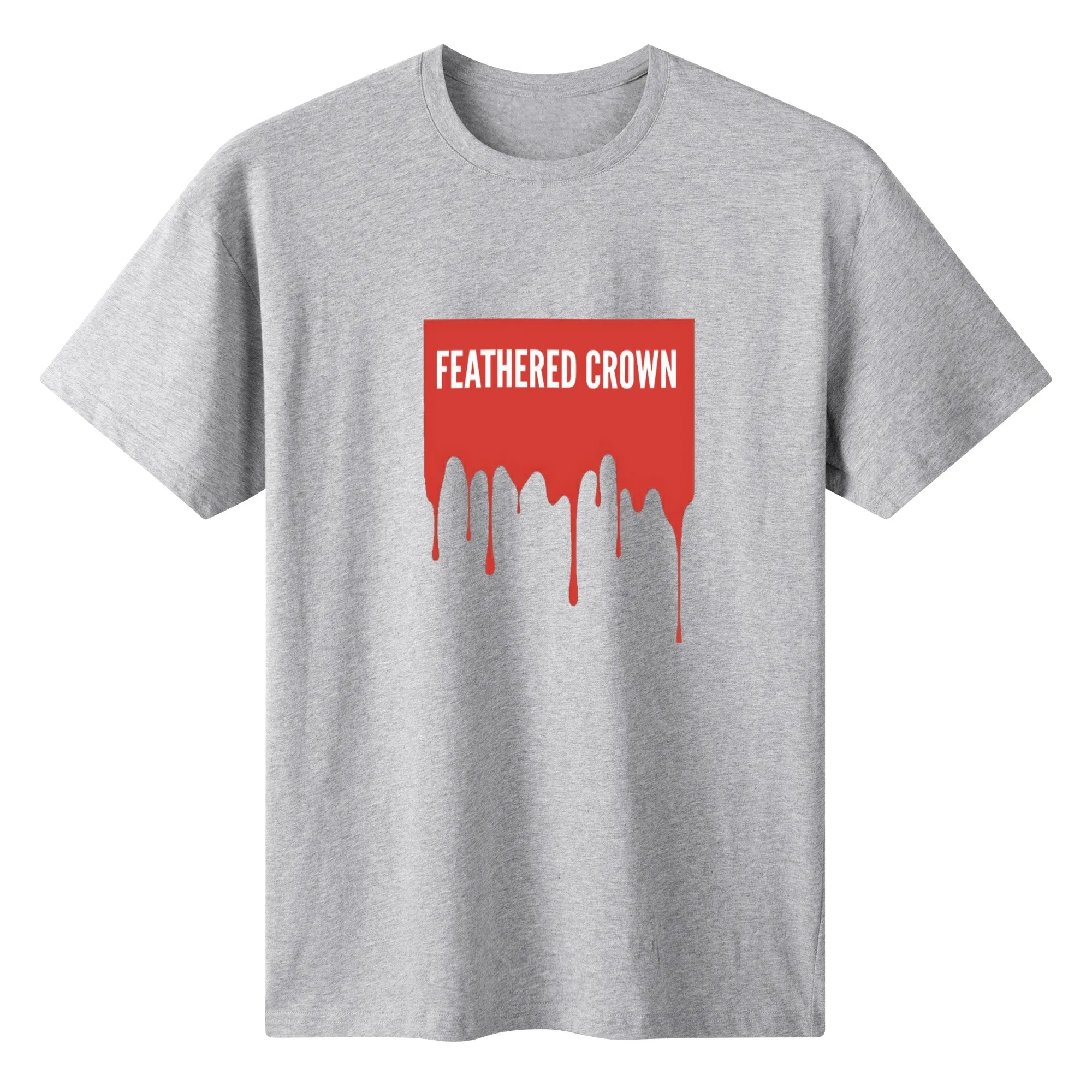 Women's Cotton Drip Banner Front Printing T Shirt