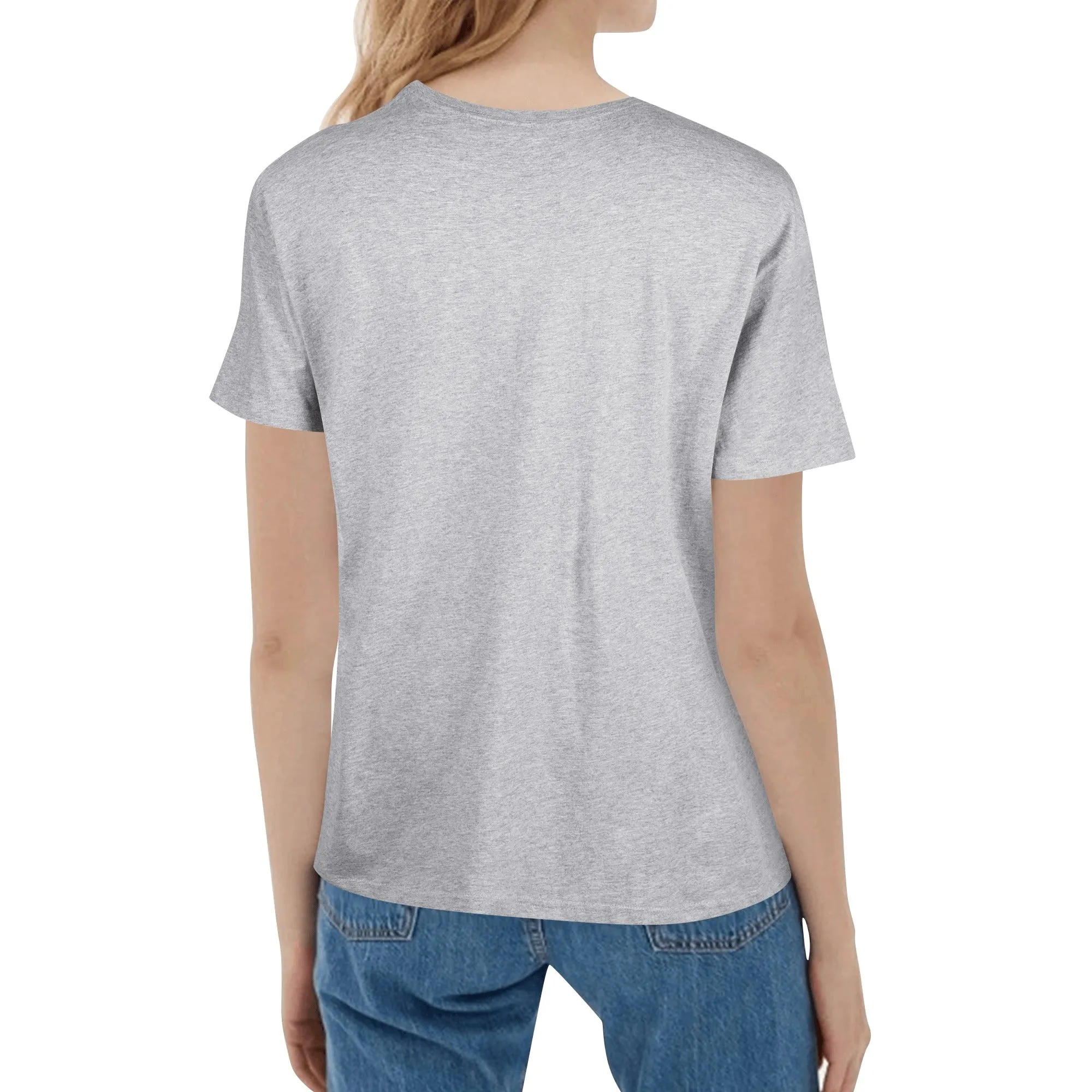 Women's Cotton Drip Banner Front Printing T Shirt
