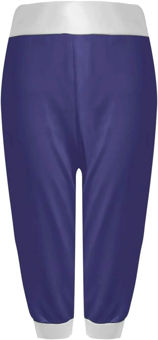 Women's Fashion Capri Pants Gym Workout Exercise Fitness Sweatpants Stretch Casual Fold-Over Hem Capri Sports Legging