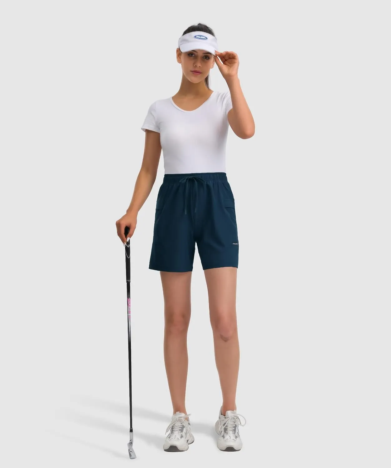 Women's Hiking Cargo Casual Shorts 6 inches Lightweight Quick Dry Athletic Shorts for Golf Workout Travel Summer 2025
